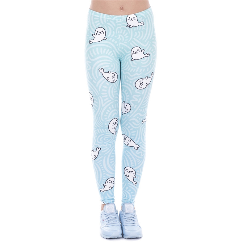 Trendy Digital Print Elastische Workout Leggings Push Up Vrouwen Casual Skinny Sporting Fitness Leggings Broek Broek