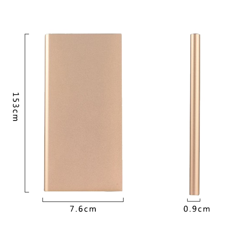 Slim 20000mAh Power Bank Portable Charger Ultra-thin Polymer Powerbank External battery power-bank With LED Light For Phones