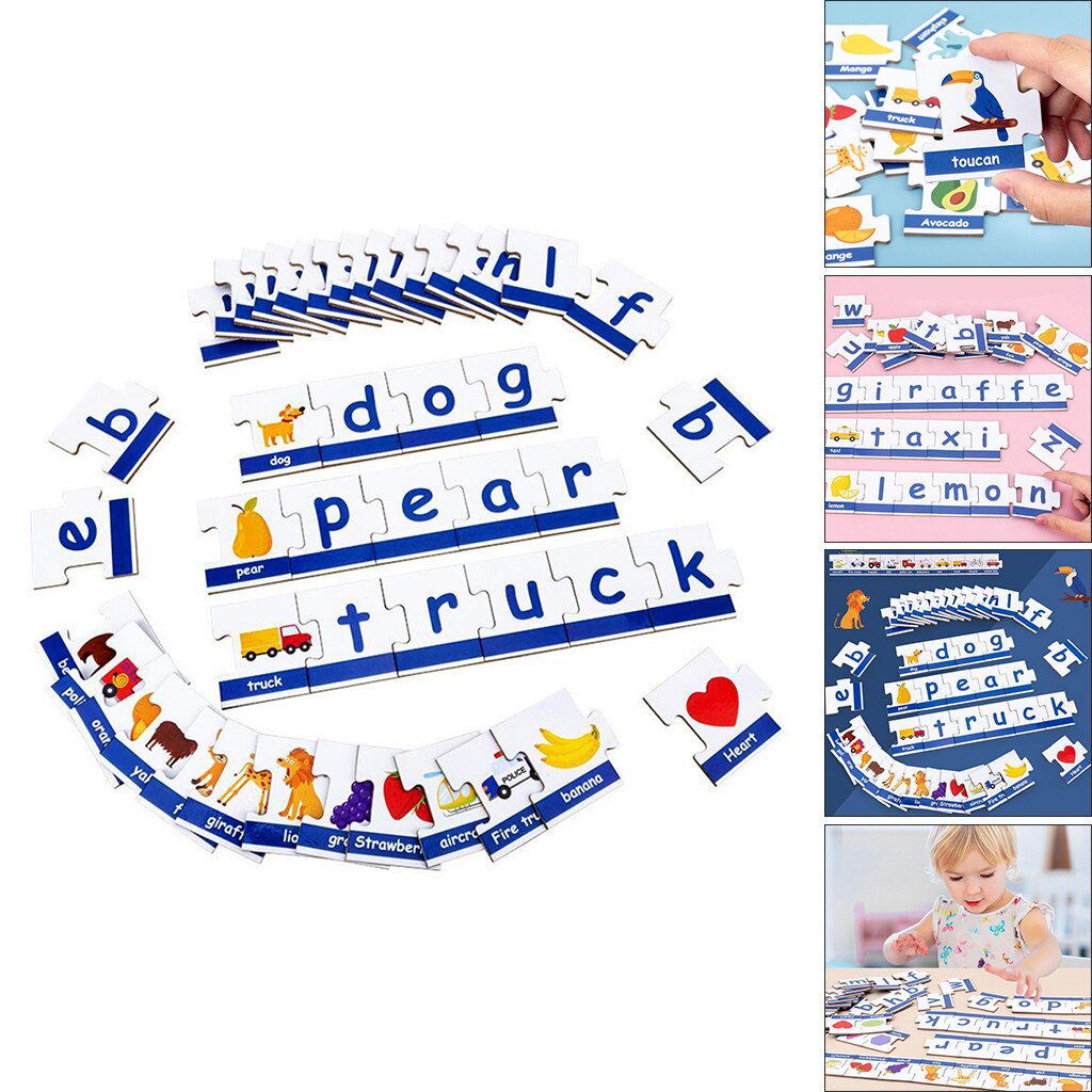 Engels Abc Alfabet Kaart Baby Leren Vroege Educatief Puzzels Vaardigheden Speelgoed