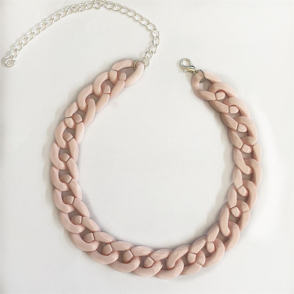 Friendship Party Jewelry Hip Hop Collar Gothic Choker Chunky Chain Punk Choker Chain Necklace Pendant Hip Hop: Blue Zinc