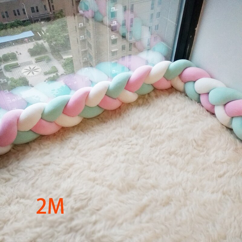 1M/2M Baby Bed Bumper Warm Bumpers in the Crib Kids For Newborn Babe Pillow Cushion Cot Room Infant Knot Things Protector Kids