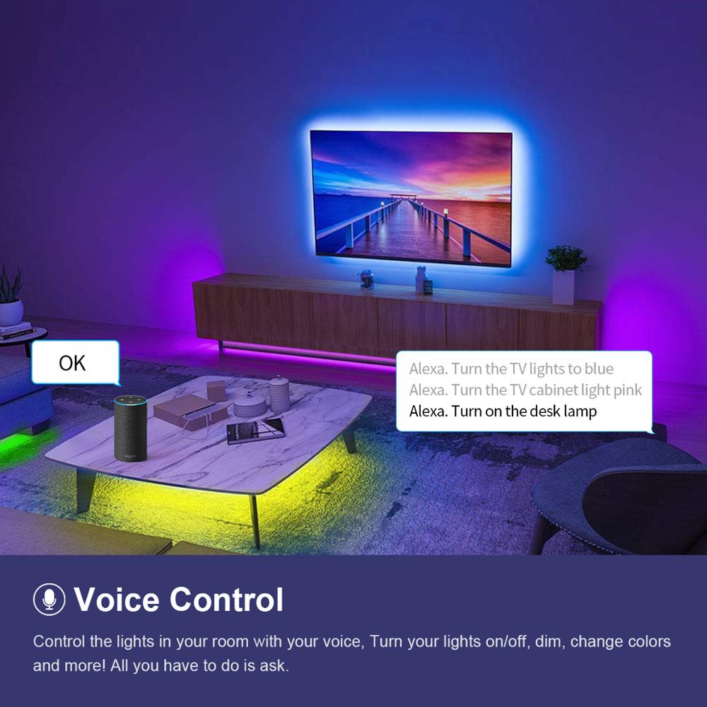 Tuya Smart Life APP WiFi LED contrôleur de bande DC5V 12V 24V Bluetooth sans fil RGB/RGBW/RGB + CCT télécommande sans fil Alexa
