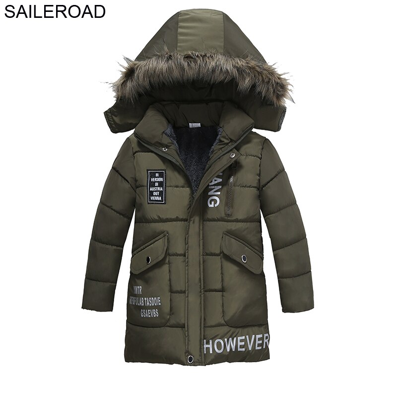 SAILEROAD-ropa acolchada de algodón para niños, chaqueta con capucha para niños de 4 a 6 años, chaqueta cálida de otoño para Rusia: M705 army green / 4 años