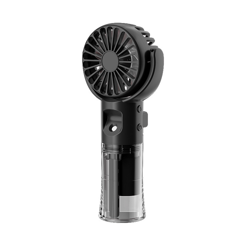 portátil recargable de la fan de nebulización del mini ventilador de mano USB con la fan de niebla de agua del espray de 4 velocidades ajustables que acampan al aire libre viajar: YELLOW