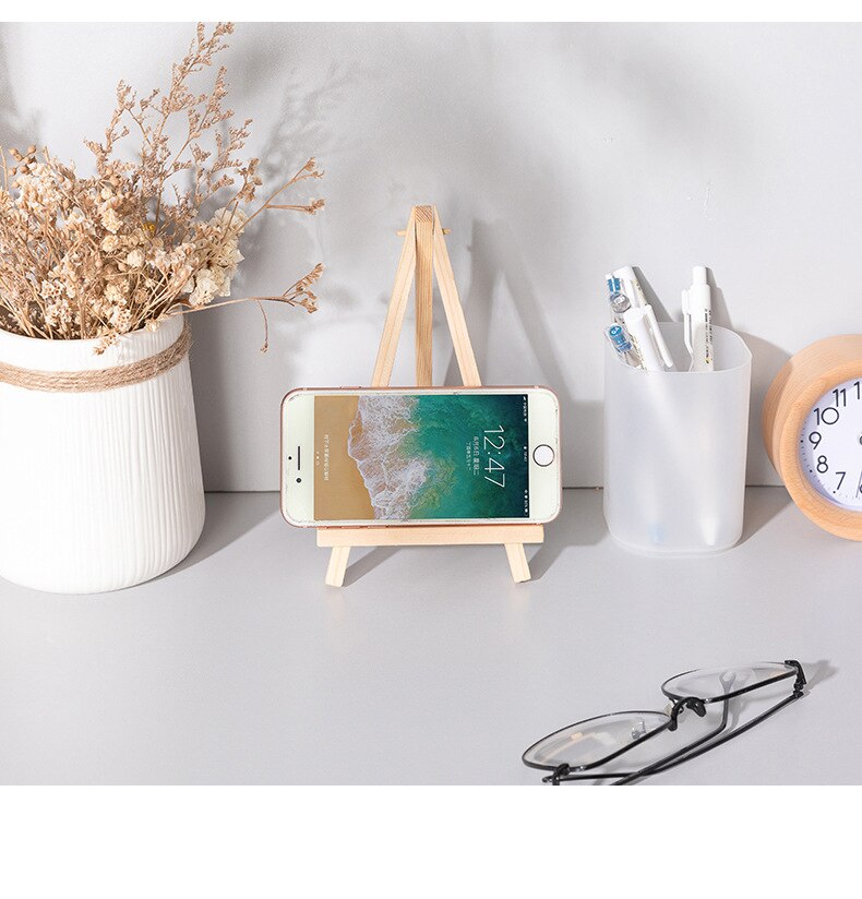 Solid Wooden Foldable Desktop Ipad Phone Holder School Office Desk Decoration Artifact Folding Easel Tablet Stand Book Holder
