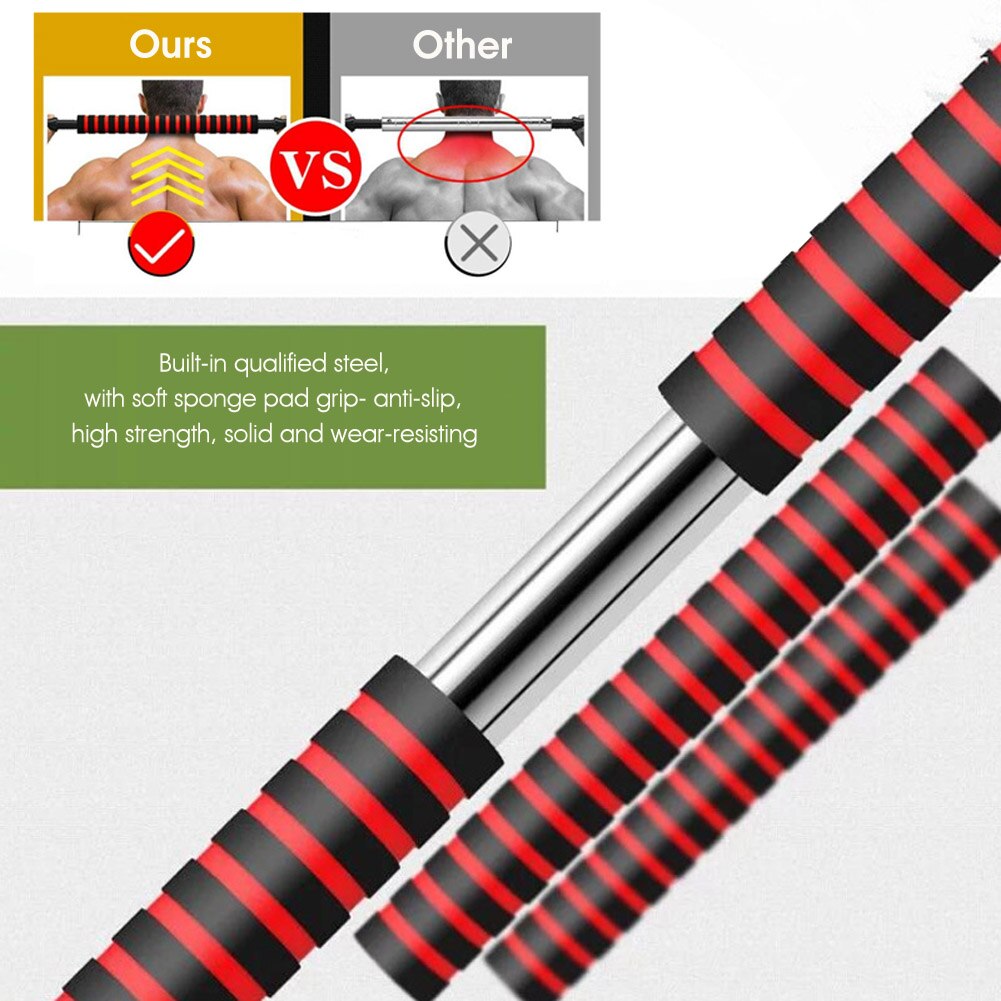 40cm Dumbbell Extension Bar Arm Strength Training Barbell Build Joiner Coupler Linker Neck Pad Extension Rod Extender