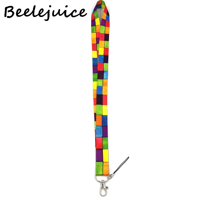 Arcobaleno reticolo Cinghia del Collo Della Cordicella portachiavi Cinghia Del Telefono mobile ID distintivo titolare Corda Catena Chiave Portachiavi cosplay Accessori Regali