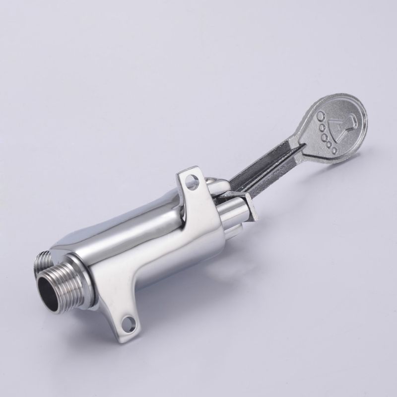 Foot Pedal Control Valve Faucet Kitchen Sink Water Tap Vertical Basin Switch Faucet Single Cold Tap