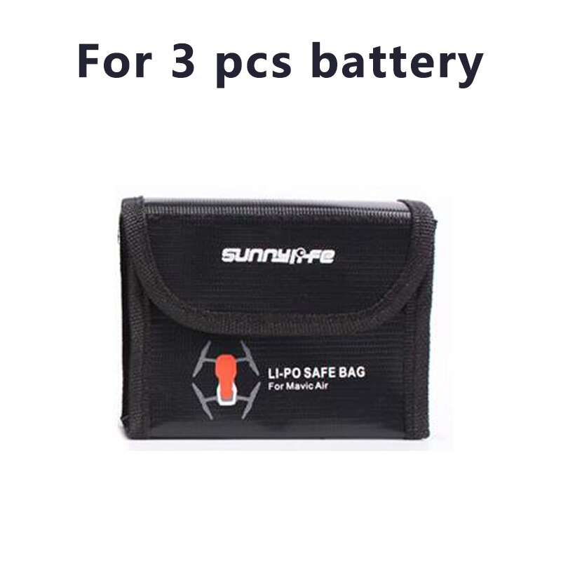 LiPo – sac de protection de batterie, sac de rangement antidéflagrant pour accessoires de batterie DJI MAVIC AIR: for 3 pcs battery