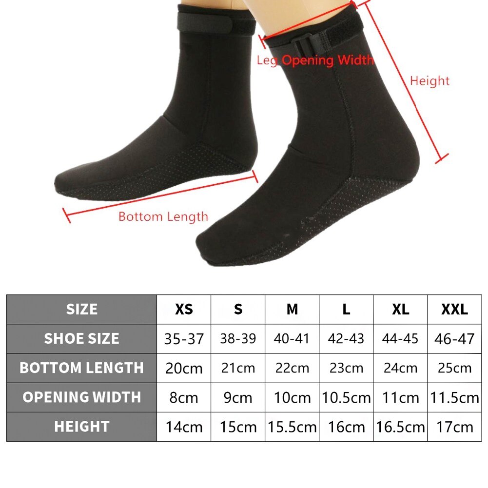 Calcetines de buceo de neopreno para adultos, botas de agua de 3mm, calcetines de buceo para surfear, botas de playa antideslizantes, zapatos de neopreno