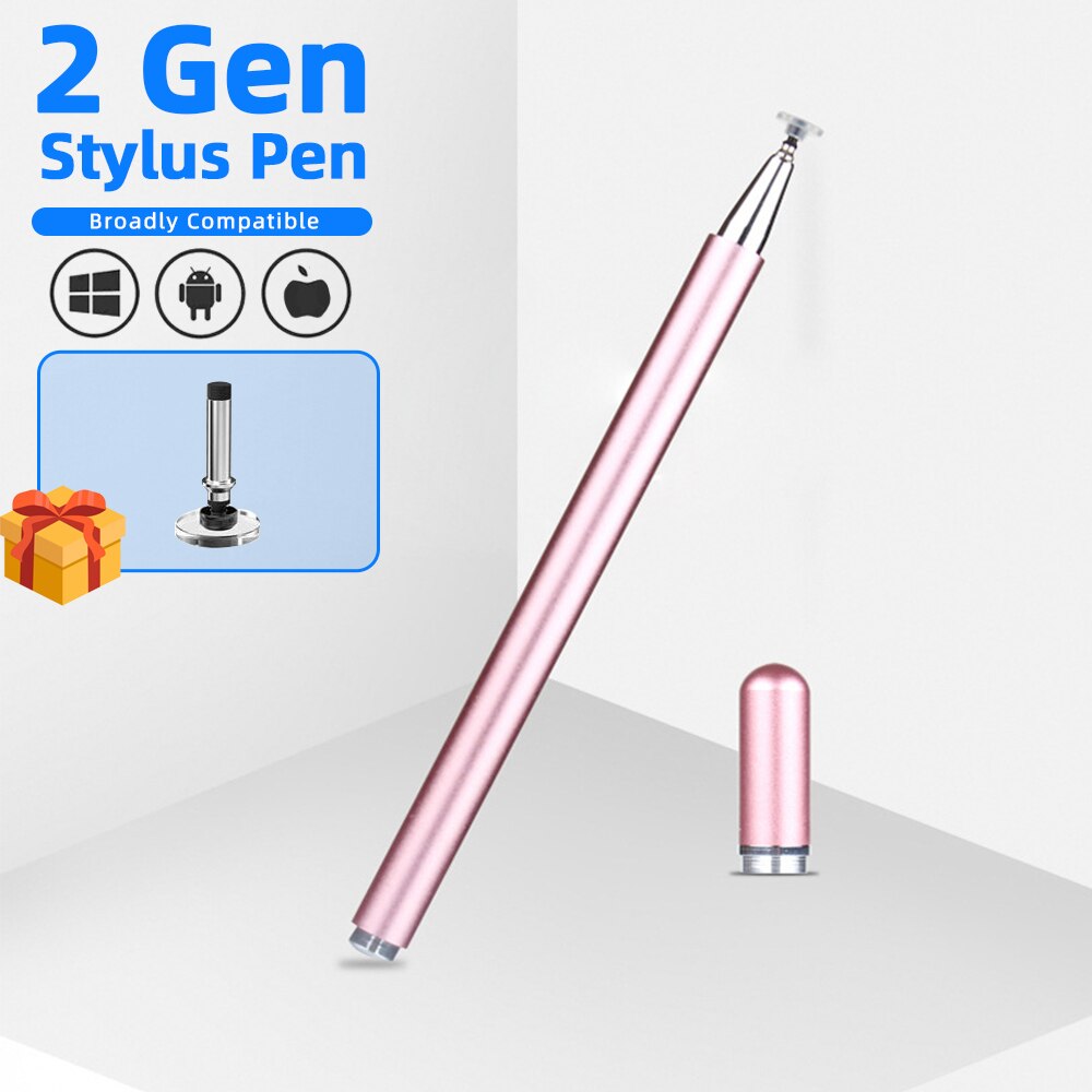 Penna ritning surfplatta pennor kapacitiv skärm pekpenna för ipad för android smartphone målning skriva magnetisk penna lock penna: Rosa penna