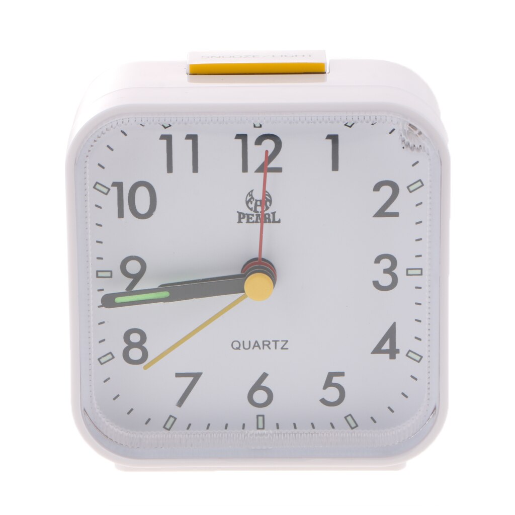 Quartz Analog Travel Alarm Clock with Snooze and Night Light, Ultra Small