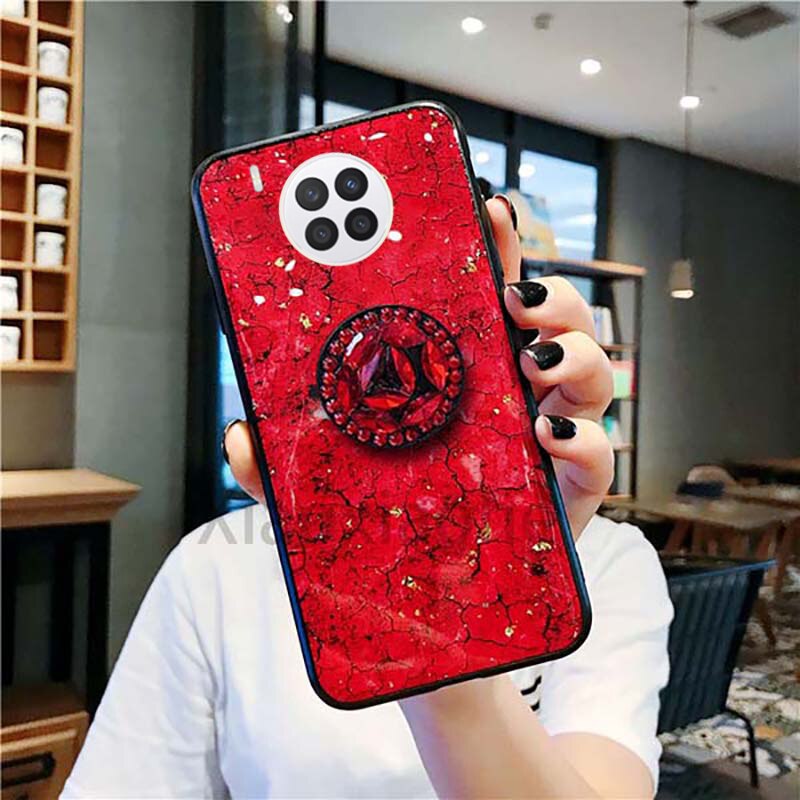 Funda con soporte de diamantes de imitación para Huawei Nova 8i, TPU suave, , Nova8i