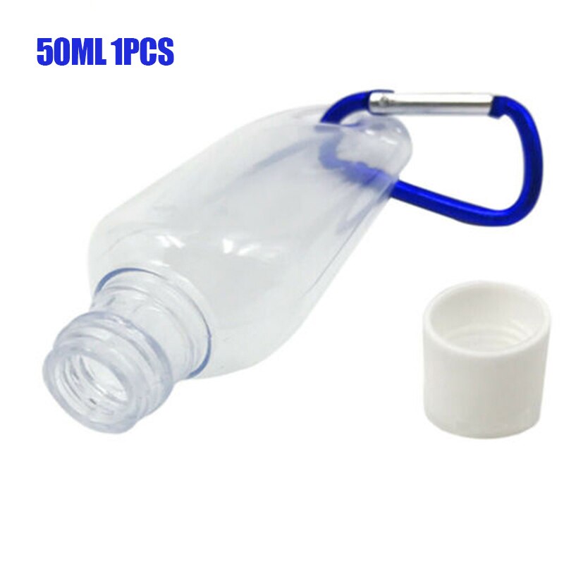Botellas Vacías rellenables con llavero de 30/50/60ml, Mini botellas transparentes portátiles para viajes L5 1/5 Uds.
