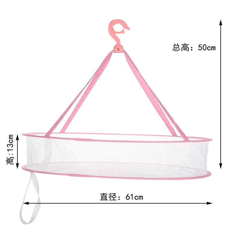 3Colors Hanging Drying Mesh For Sweaters Polyester Clothe Drying Rack Single/Double Layer 4 Styles Mesh Drying Rack: Pink 2