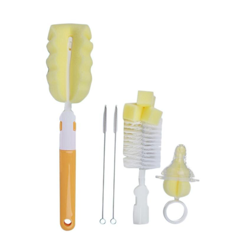 Juego de brochas de nailon para limpieza de biberones, 5 uds.