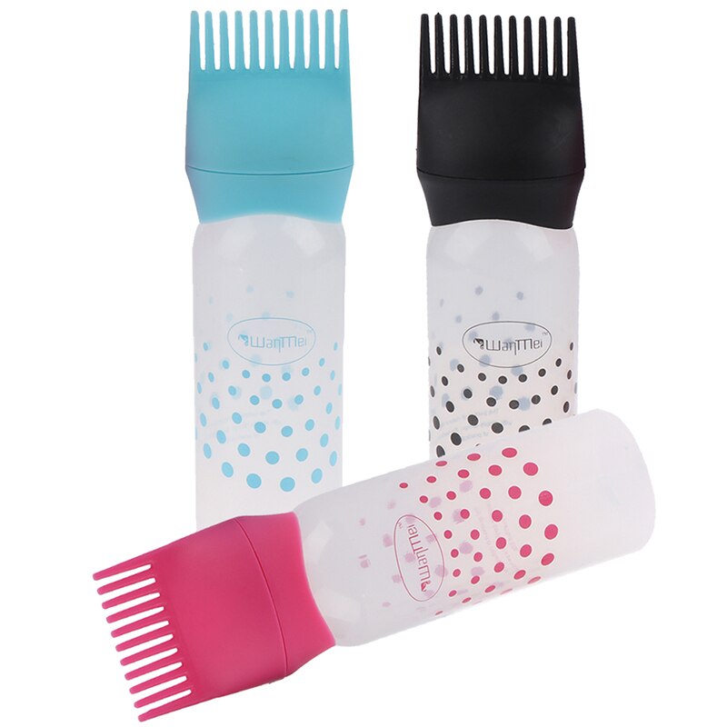 Plastic Verven Shampoo Fles Olie Kam 170Ml Haar Tools Haarverf Applicator Borstel Flessen Styling Tool Haarkleuring