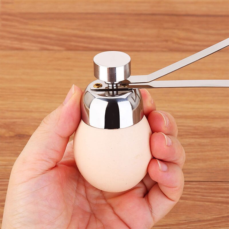 Stainless Steel Egg Topper Cutter Shell Boiled Raw Egg Openers Kitchen Tool Boiled and Raw Eggs Clean Opener
