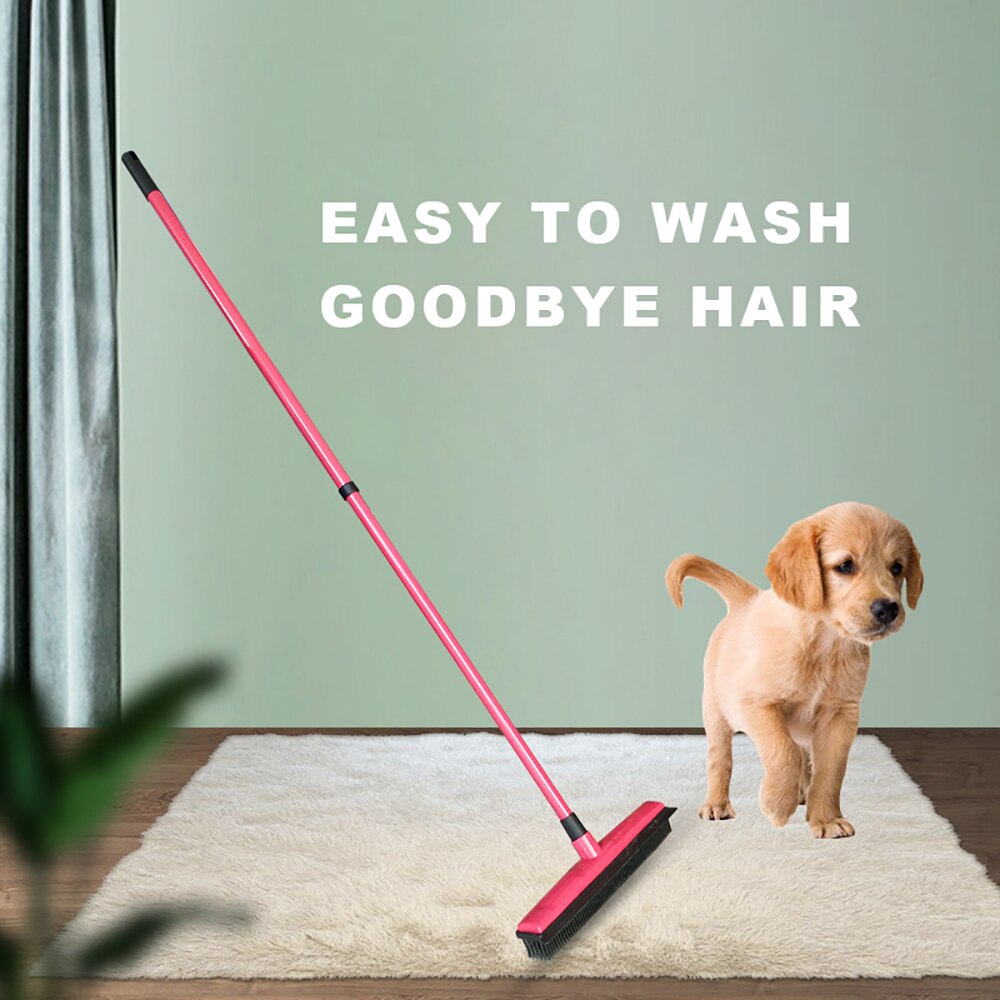 Multifunctional telescopic broom magic rubber besom cleaner pet hair removal brush home floor dust mop & carpet sweeper