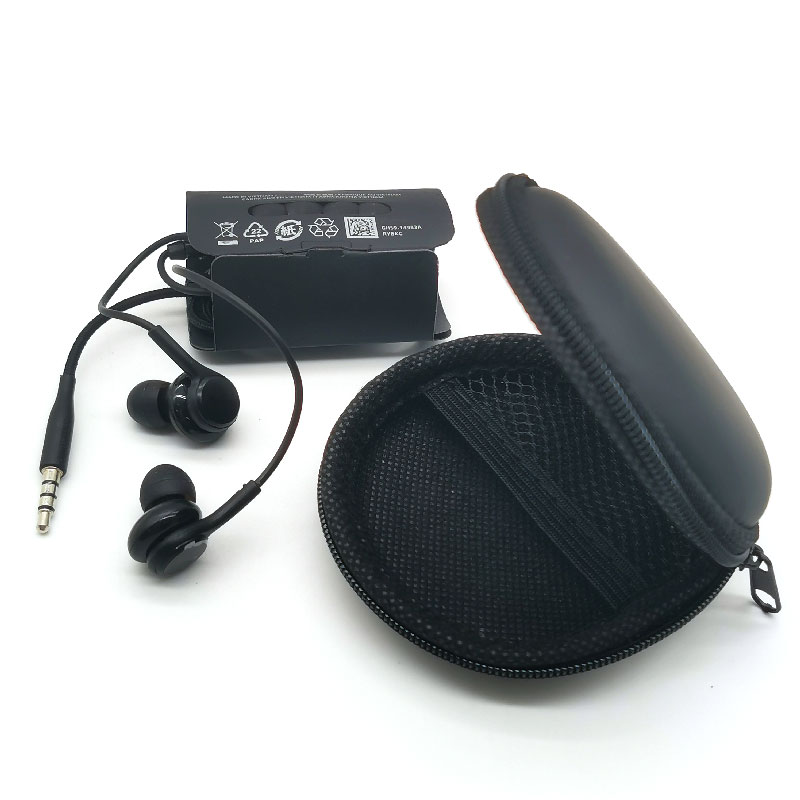 Para Samsung AKG EO-IG955 auriculares con cable y micrófono intrauditivo de 3,5mm para Galaxy S8 S9 S10 Plus S10e S6 S7 A15 A25 A24 A14 A13 A23: Negro