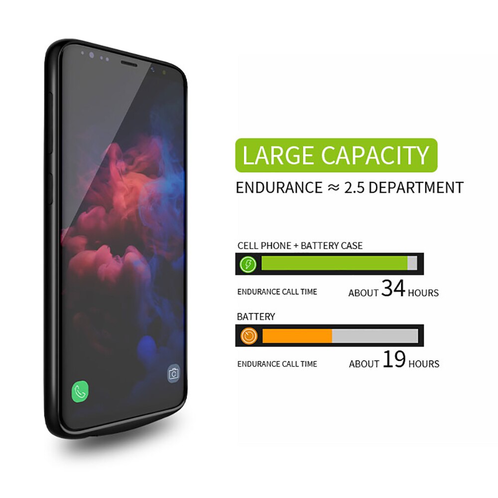 Phone Battery Charger Case For Samsung Galaxy S9 S8 Ultra 5000mAh Battery Charging Case Power Bank For Samsung Note 8 Note 9