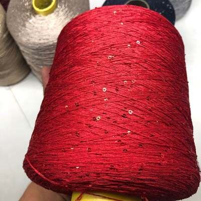 500g sommaris siden paljettgarn special merceriserad linje gör det själv 2mm paljetter handstickat garn tråd docka tröja sticklinje: 500g-1