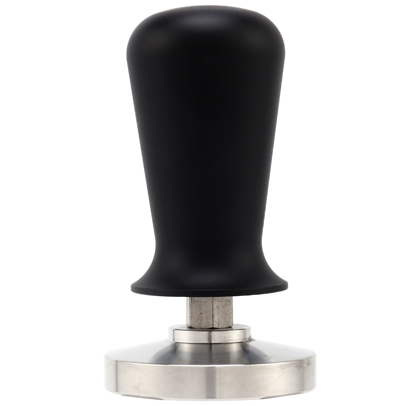 51mm Black Espresso Tamper with Stainless Steel Calibration Barista Flat Coffee Bean Press: Default Title