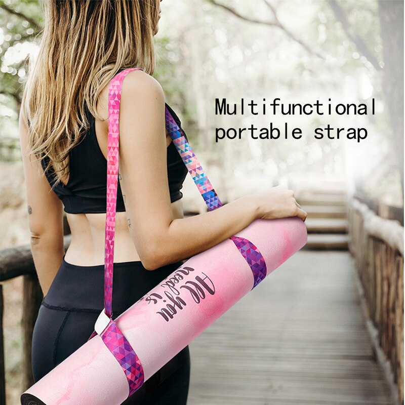 Yoga Mat Band Elastische Kleurrijke Binding Touw Katoenen Zak Printing Sling Schouder Dragen