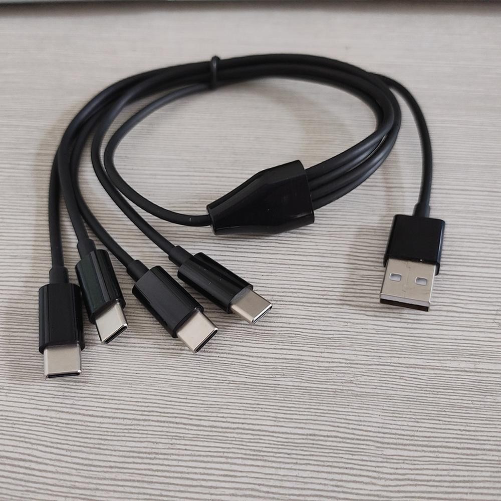 10 stück/lot mehrfach-ladeadapter usb typ c 50cm 4 in 1 usb typ c ladekabel