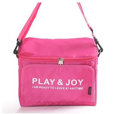 No te pierdas coche con aislamiento bolsas de almuerzo Auto térmico engrosado Multi-funcional de gran capacidad comida Box Negro Bolsa más fresca: Rose red