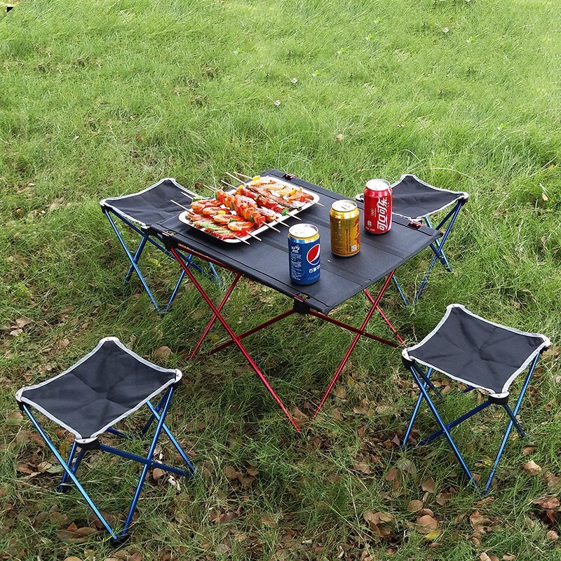 VILEAD Portable Camping Table 57*42*38 cm 6061 Aluminium Folding Durable Tourist BBQ Outdoor Hiking Beach Waterproof Table