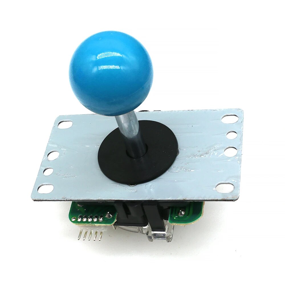 Copia de Joystick SANWA con conector de 5 pines, limitador cuadrado clásico de 8 vías, máquina de juego de salón recreativo, palo Neo Geo, piezas de bricolaje: Azul