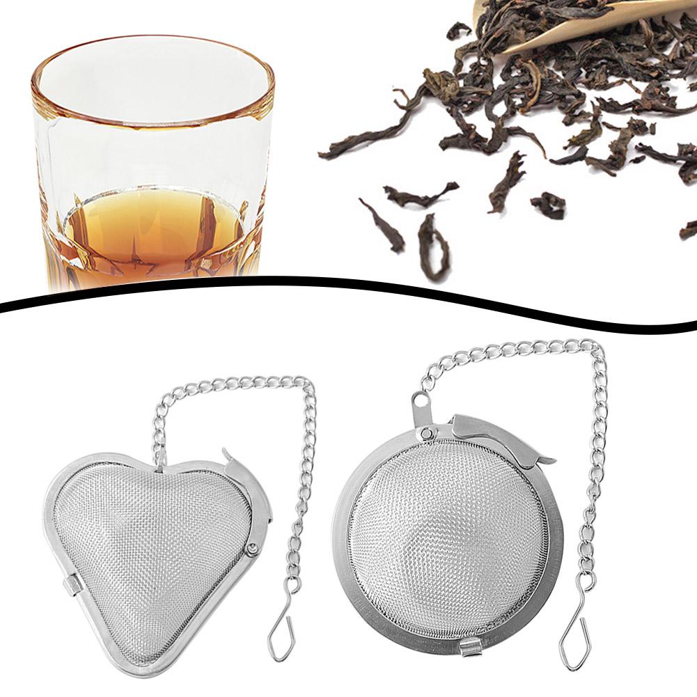 Reusable Tea Infuser Stainless Steel Tea Strainer Tea Infuser Mesh Infuser Spice Tea Ball Filter w/Chain Teaware Kitchen Access