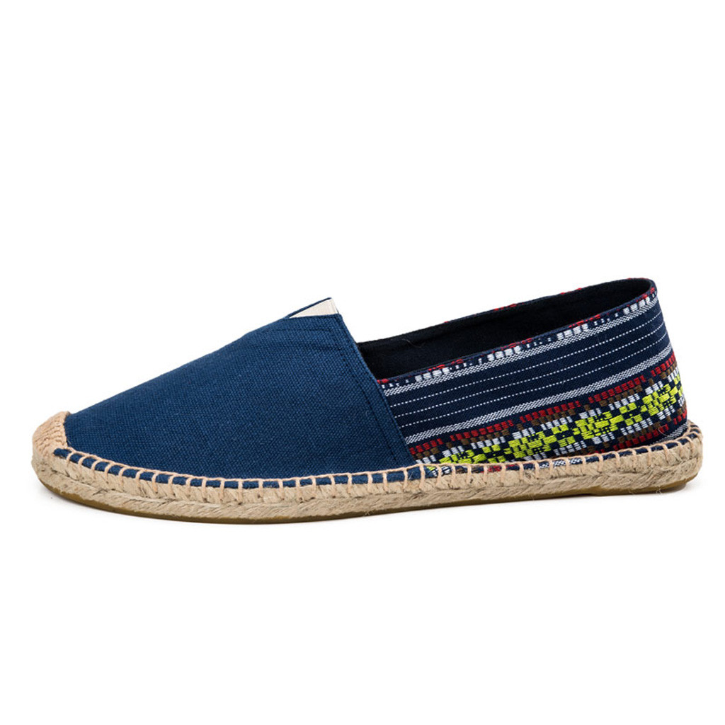 casual shoes Sole Women Handmade Lightweight Espadrilles Slip on Casual Canvas Loafers Ladies Flat Shoes Size