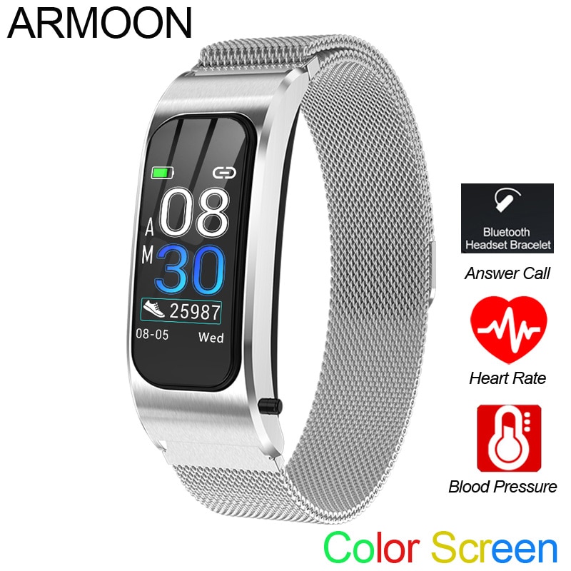 Smart Watch R21 Bluetooth Phone Call Answer Bracelet Heart Rate Blood Pressure Fitness Tracker Color Men Women Sports Alarm Band