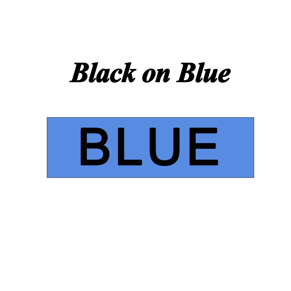 Compatible Brother MK-231 M-K231 MK-221 MK-131 MK-531 MK-631 MK-621 laminated Label Tape MK231 MK221 label tapes for PT-80 PT-70: Black on blue / 12mm