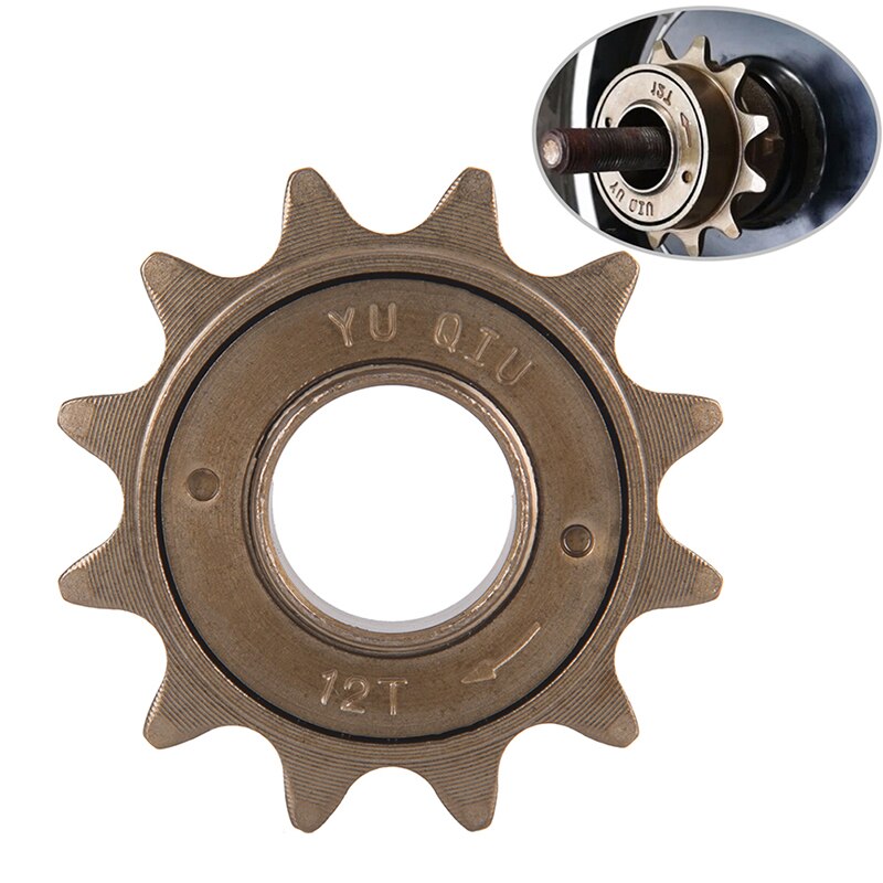 Ett stycke cykel frihjul 12t tänder 18mm 34mm enkelspeed friläge svänghjul kedjehjul cykeltillbehör