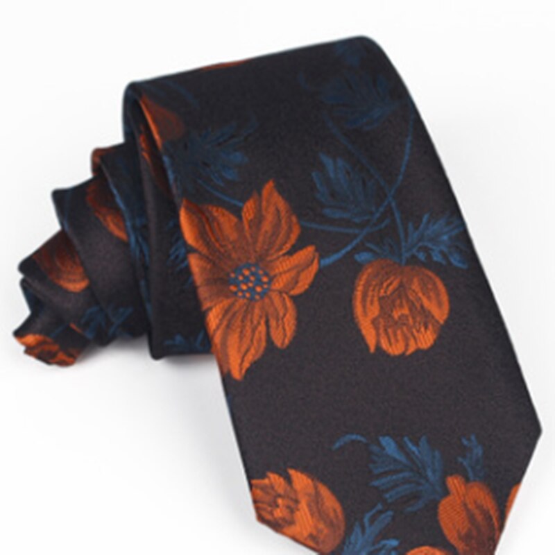 Cravate en Polyester pour hommes, belle cravate Jacquard fleur flèche coratas Para Hombre loisirs d'affaires de ,