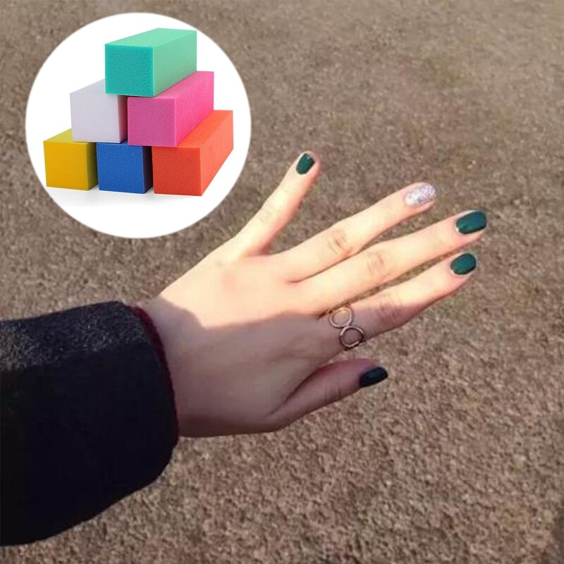 10 Pieces Candy Color Buffer Sanding Block Sponge Nail Files Polishing Grinding Manicure Pedicure Tools G99E