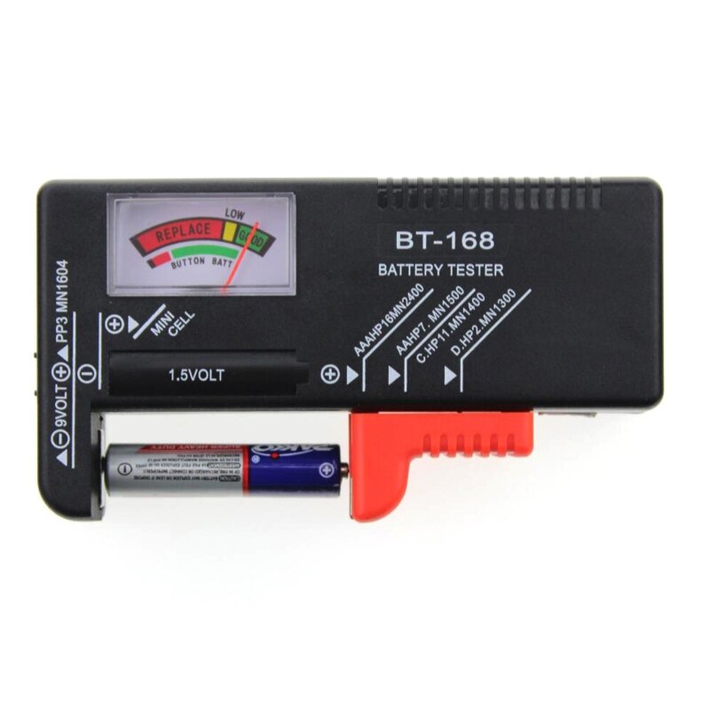 Universal Battery Checker Battery Tester Capacity Check Tool for AA AAA 9V 1.5V Button Cell Batteries Quickly Determine