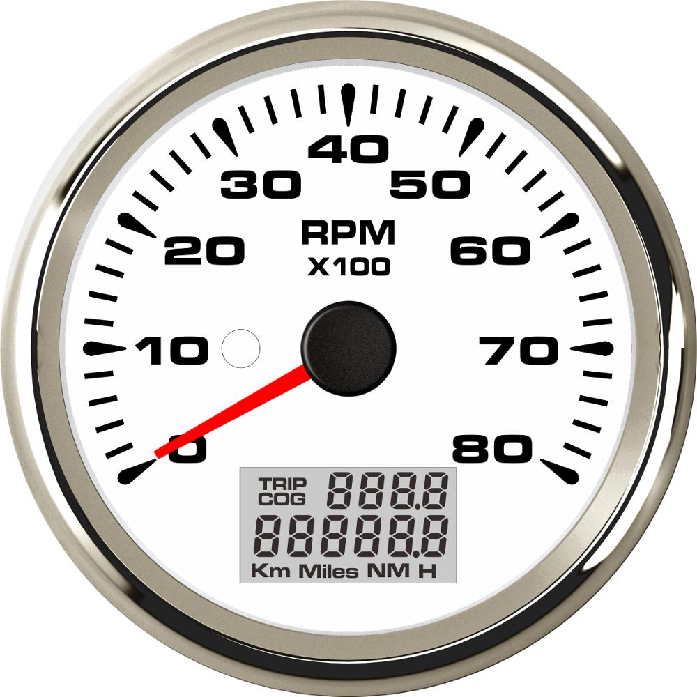 AD Universal 3000-8000RPM Tachometer Gauge Lcd Rev Counter With Trip Hour Meter Speed Ratio For Auto Truck Marine Boat Hourmeter: 902-00016 WS 8K