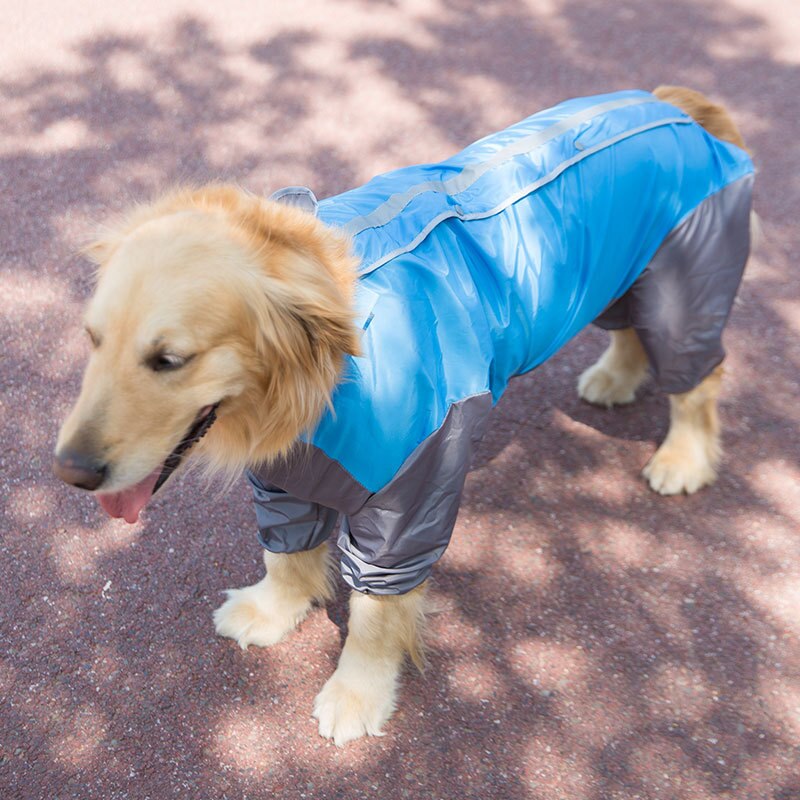 Golden Retriever Big Dog Raincoat Four-legged Dog Rain Coat Medium Large Dog labrador Rainy Clothes Pet Waterproof Coat Jacket