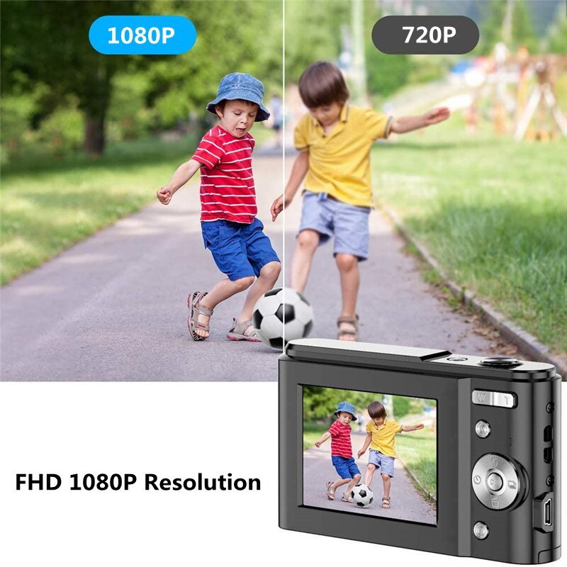 HD 1080P 2.4 pollici Mini fotocamera professionale per fotografia videocamera digitale portatile 16x Zoom digitale portatile per Set di fotocamere Vlog