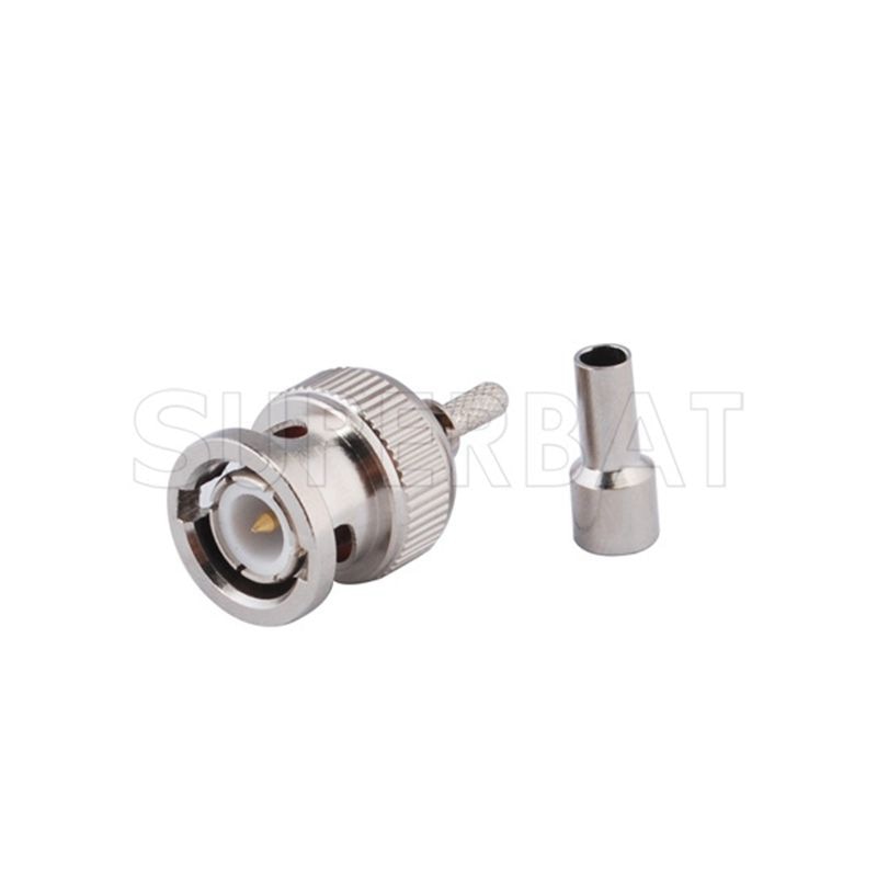 Conector macho da tomada do friso de superbat bnc para o cabo rg174 rg316 1.13mm 1.37mm