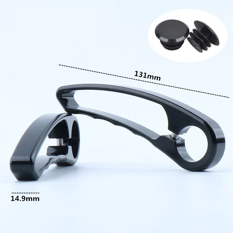 1 par de extremos de manillar de bicicleta, accesorios auxiliares pequeños para bicicleta de montaña y carretera: Negro
