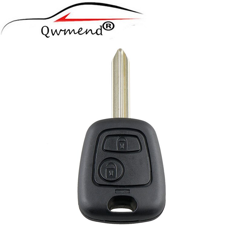 Qwmend 2- painikkeinen älykäs autonavaimen kuori citroen  c1 c4: lle peugeot 106 107 207 307 407 206 306 406 auton kaukosäätimen avaimen kotelon kansi: Sx9 terä