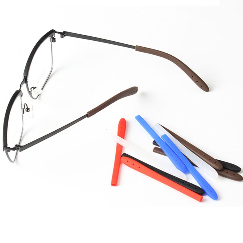 1 par brille benovertræk anti-slip silikone ørekrog tempel tip holder krog briller tilbehør unisex briller ben