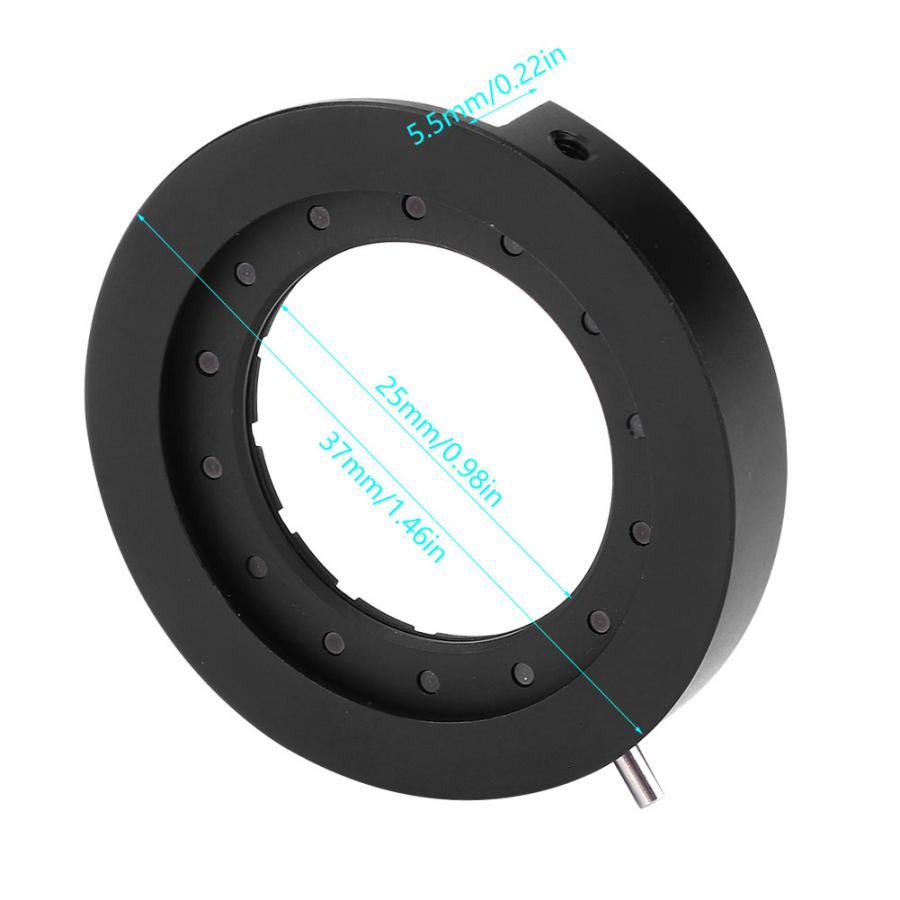 Diafragma óptico de lente ajustable de apertura del adaptador del Iris del microscopio para el diafragma del Iris del microscopio