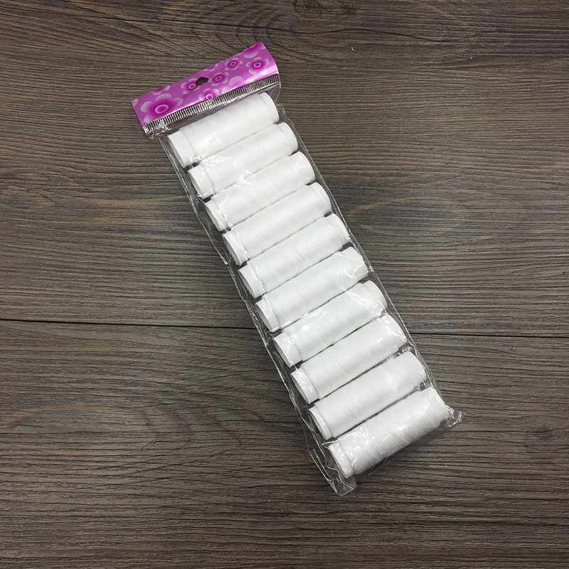 10pcs/set Sewing Thread Hand Sewing/Machine Sewing Embroidery thread 50 Yards Sewing Craft Tool Handmade Home supplies: White