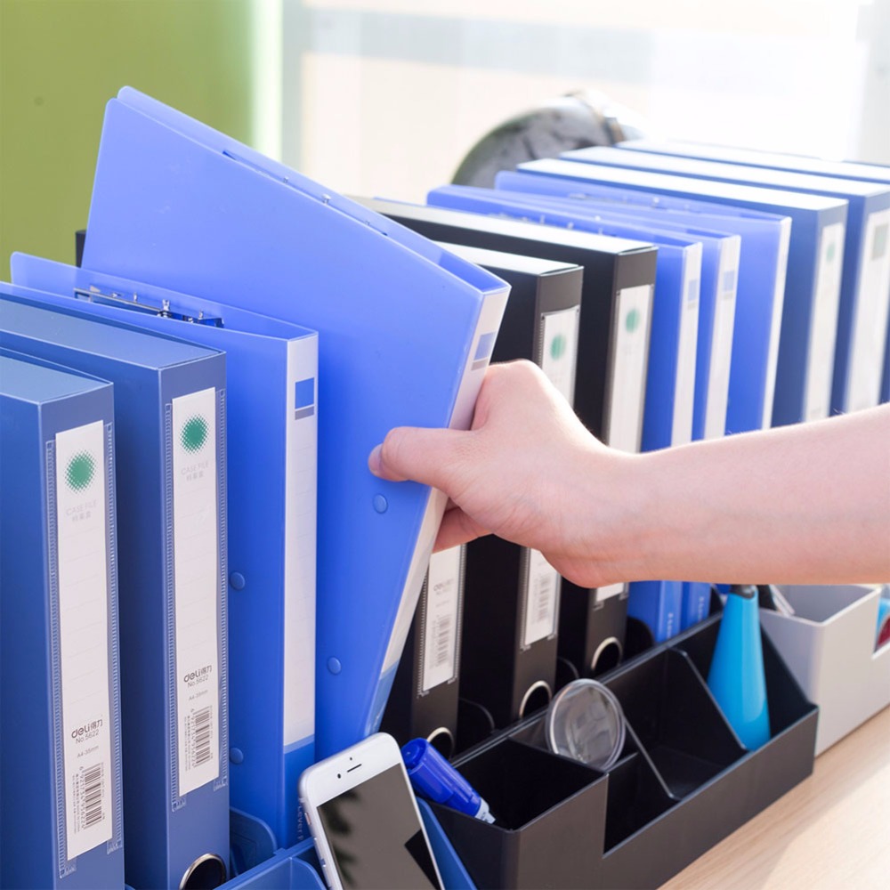 1 Pc/Pack 4-Layer Plastic A4-Size File Tray & Magazine Organizer for Office and Home